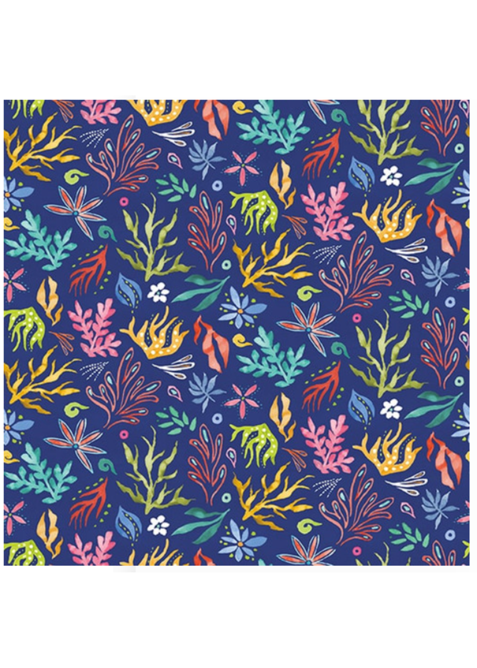 Blank Quilting Along the Coast -By Blank  Dk. Blue per 1/2 meter