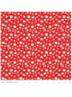 Riley Blake You and Me Main ,Red  Flowers  PER 1/2 METER