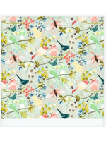 Poppie Cotton Serenity Blooms By Ginger Deverell      Priced per 1/2 meter
