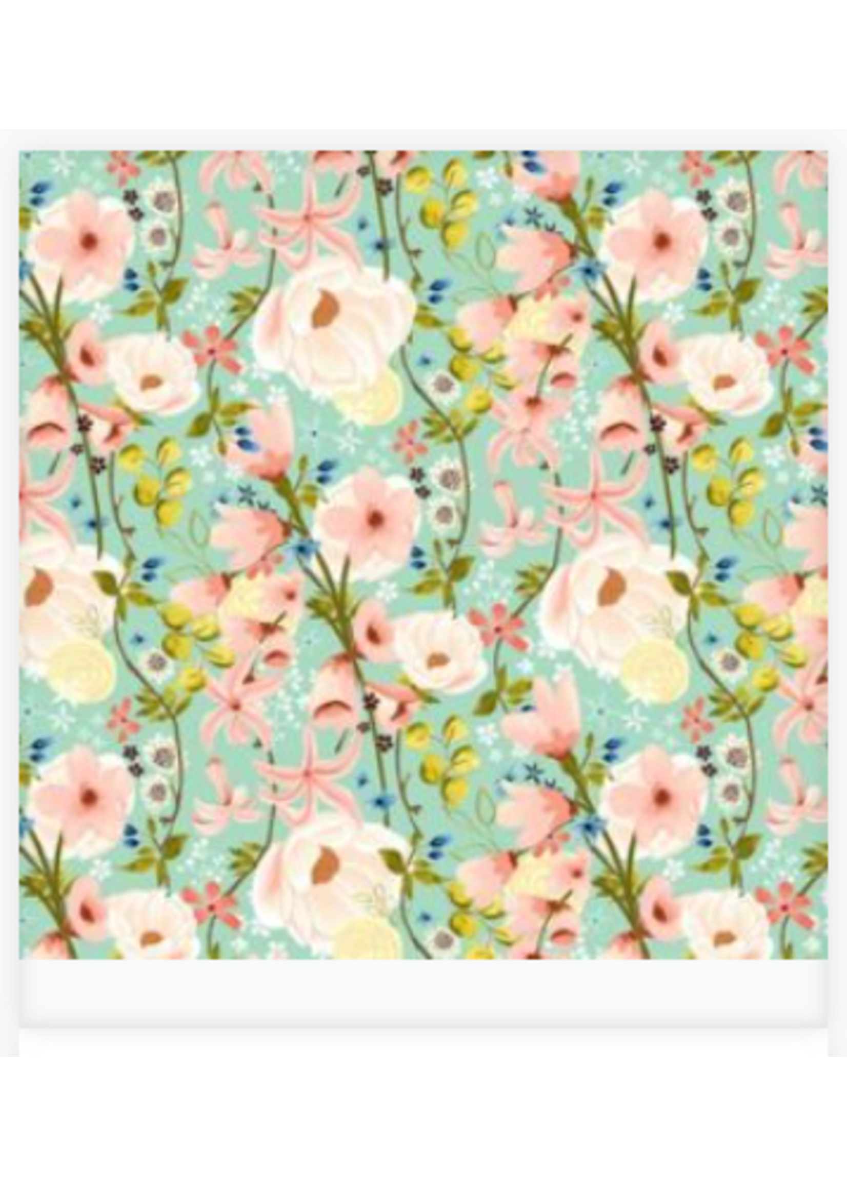 Poppie Cotton Serenity Blooms By Ginger Deverell      Priced per 1/2 meter