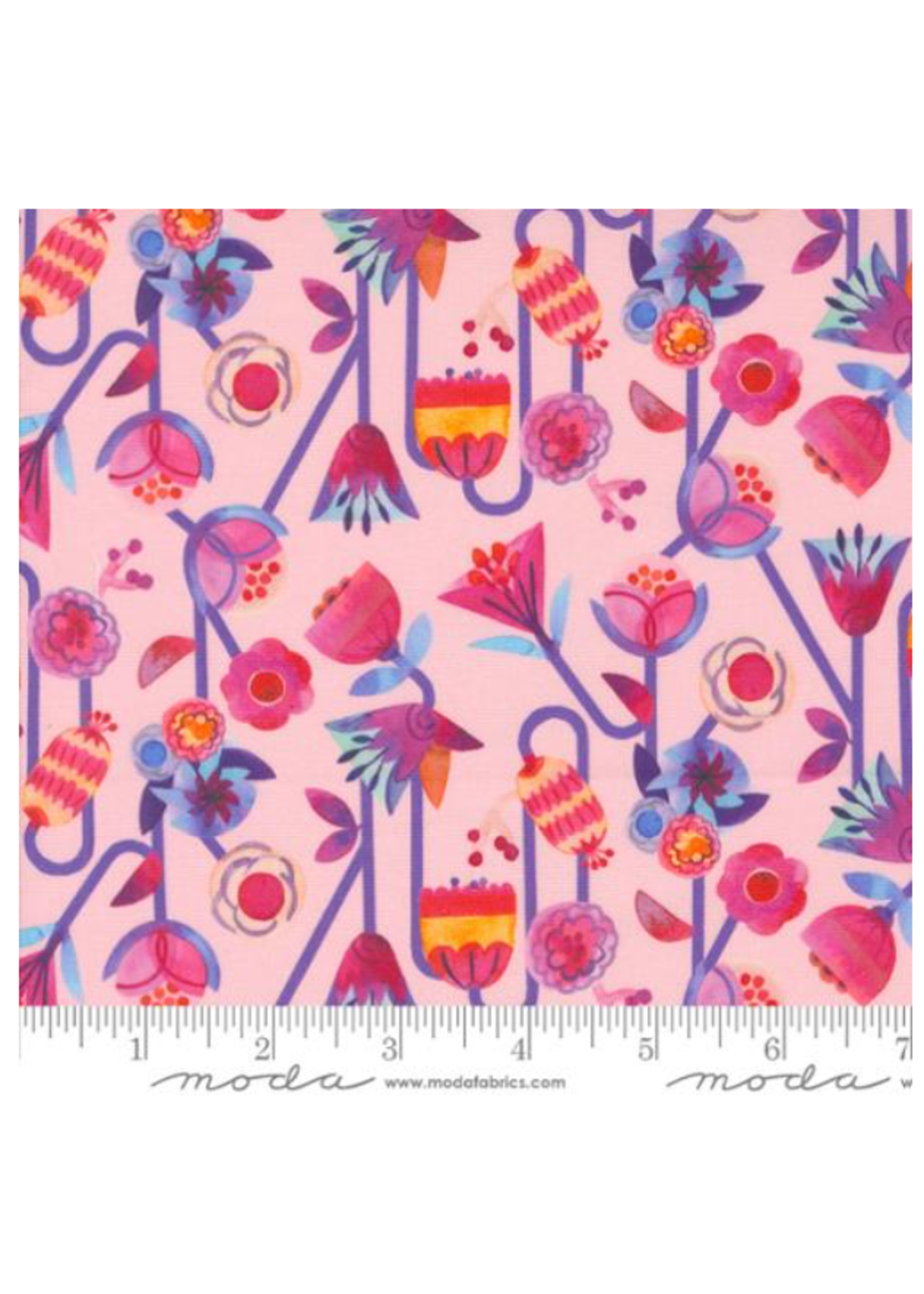 Moda Flower Patches By Amarilys-Bubblegum  per 1/2 meter