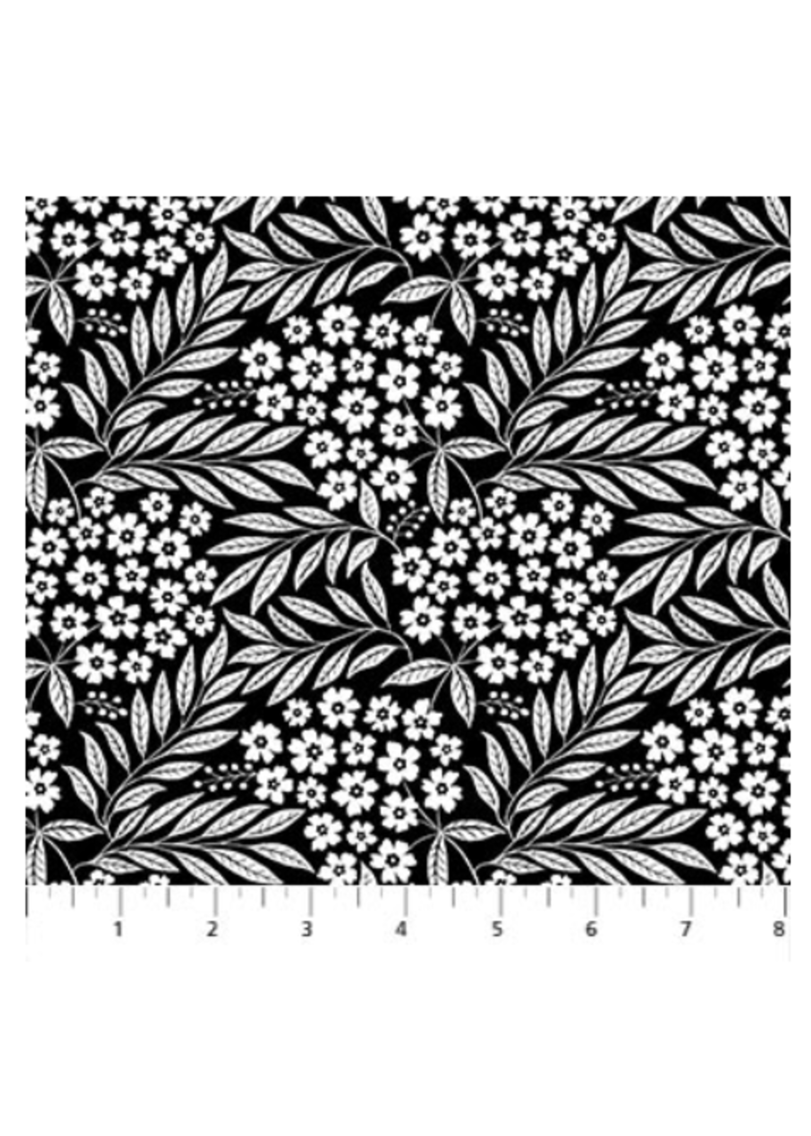 Northcott Ebony & Ivory  per 1/2 meter