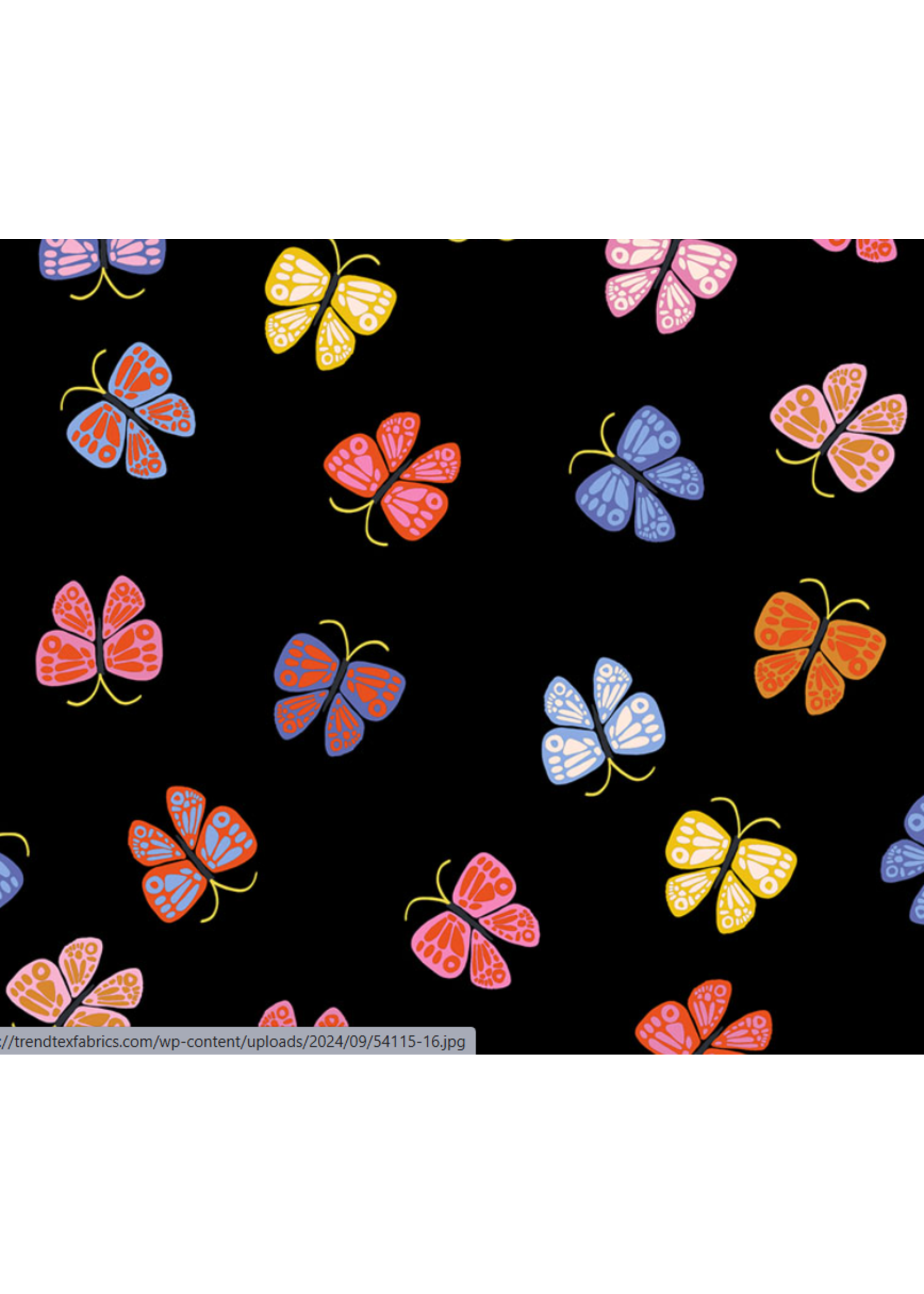 Ruby Star Society OOH LUCKY LUCKY BLACK  BUTTERFLY  PER 1/2 METER