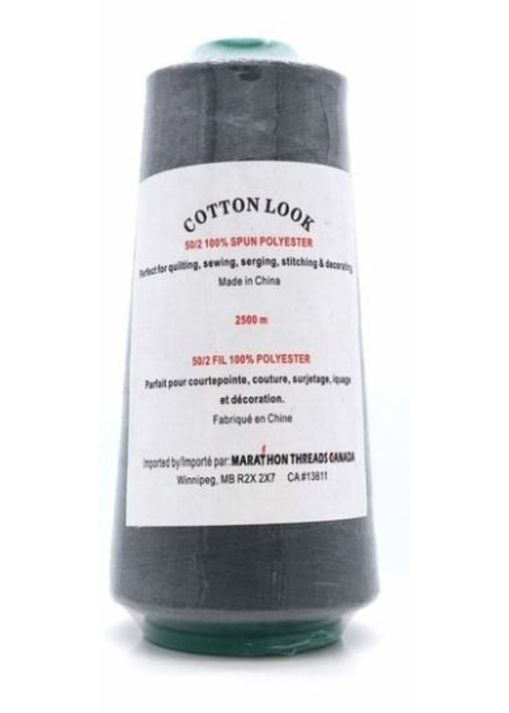 Marathon Threads Cotton Look Polyester 50/2 Serger Thread - Black