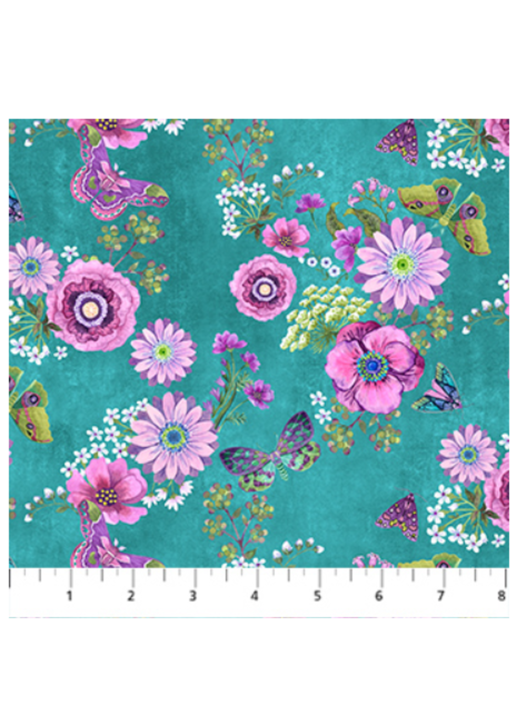 Northcott Nightshade Multi Teal   per 1/2 meter