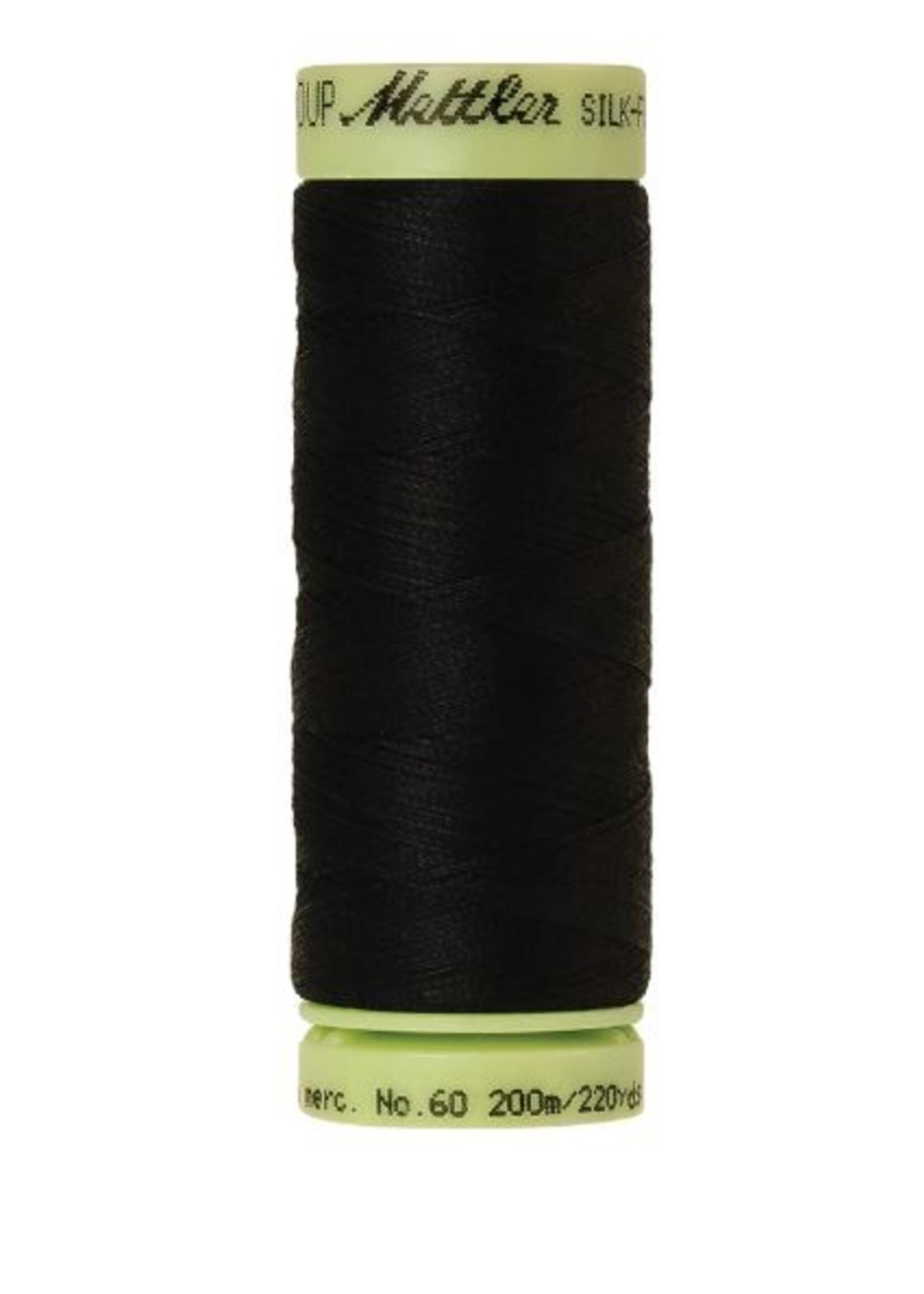 Mettler Threads Mettler – Cotton Thread – Silk Finish – 200m/220yds - Black #4000