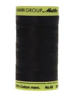 Mettler Threads Mettler - Cotton Thread - Silk Finish - 60wt - 800m/875yds - Black #4000