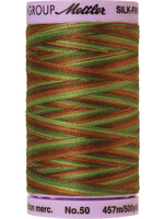 Mettler Threads Mettler – Cotton Thread – Silk Finish – 50wt - 457m/500yds - Forest Land #9822 - Variegated