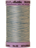 Mettler Threads Mettler  #9810  100% cotton  457 m  Variegated - Tranquil Blue
