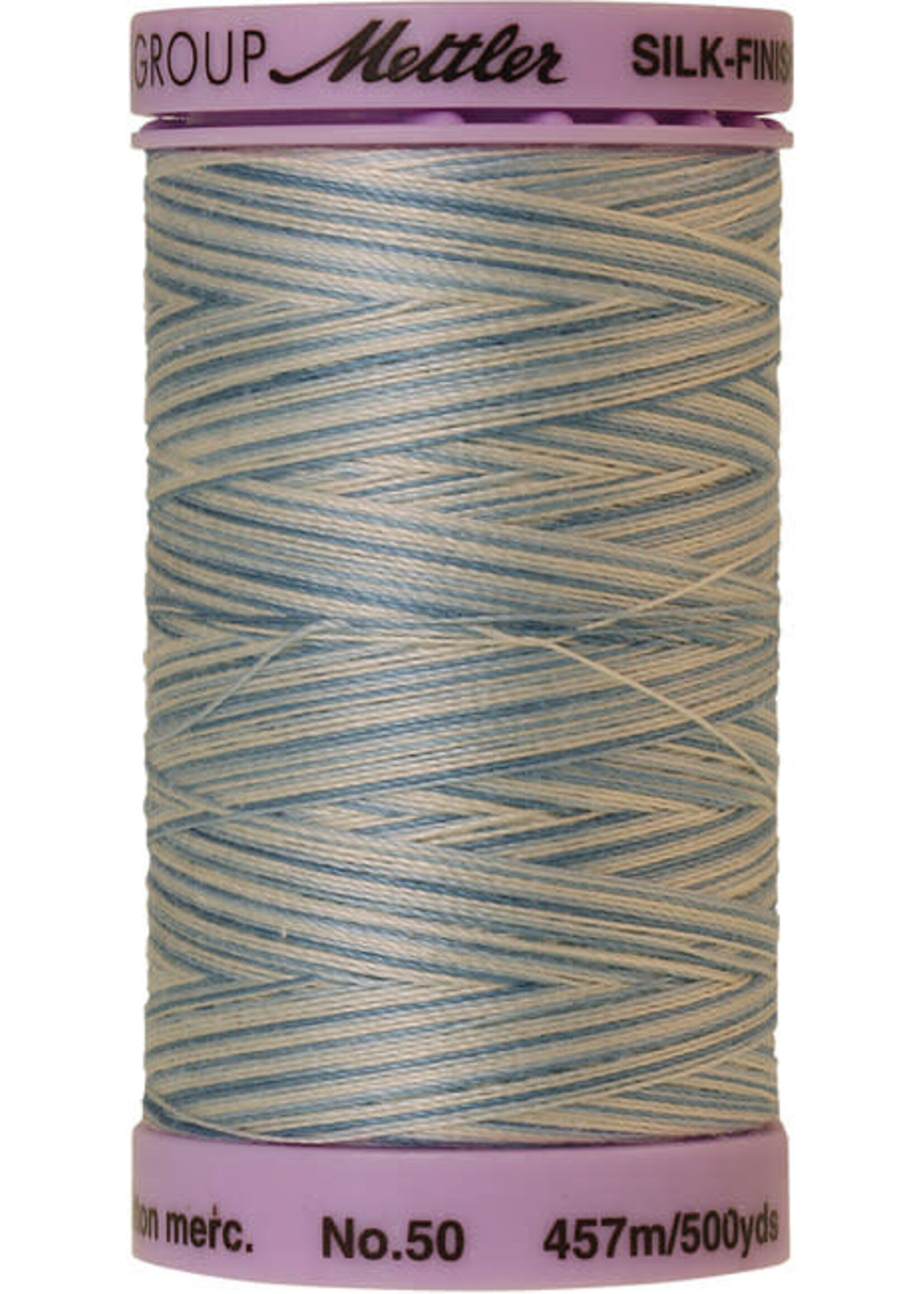 Mettler Threads Mettler  #9810  100% cotton  457 m  Variegated - Tranquil Blue