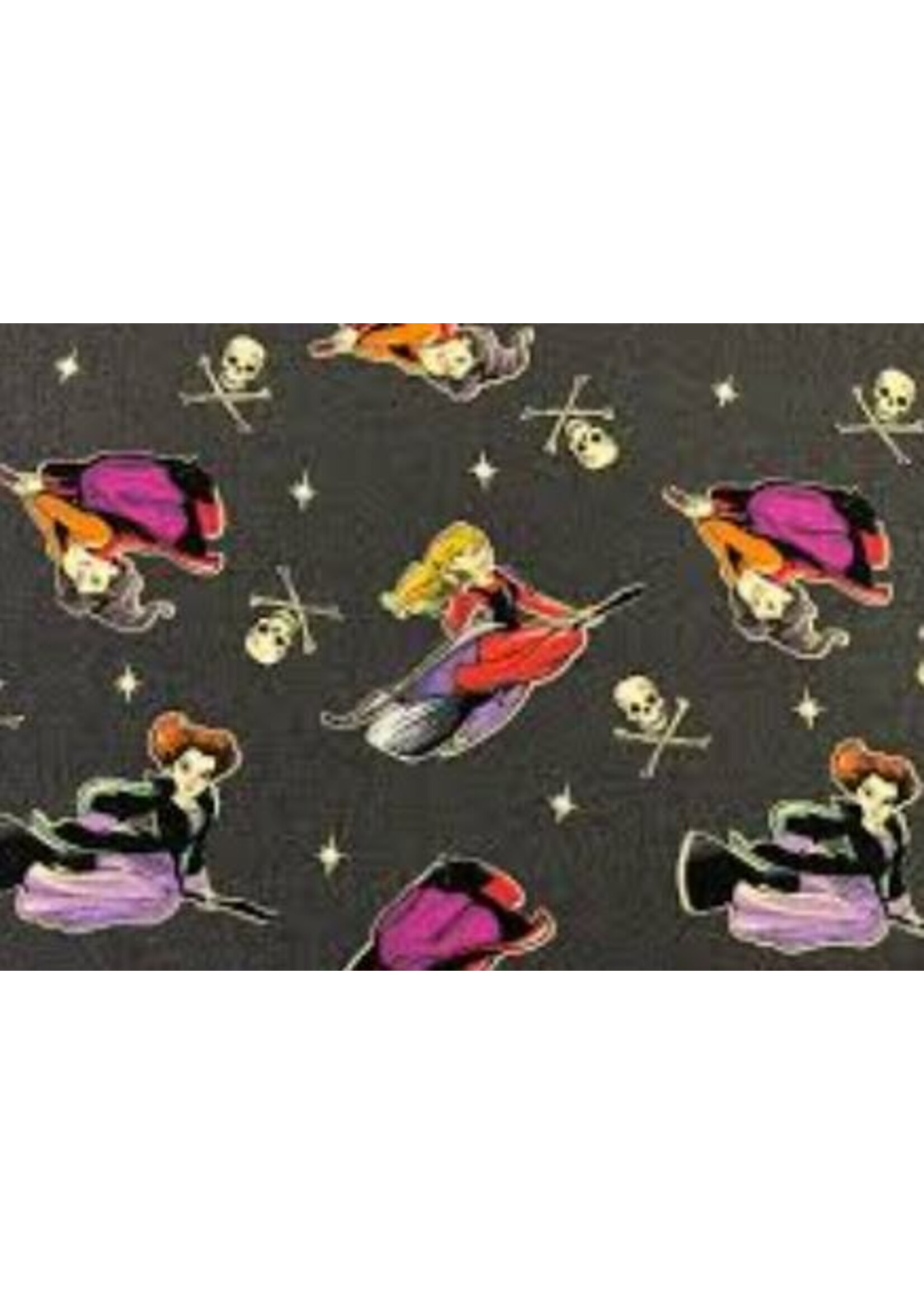 Springs Creative Disney Hocus Pocus Witches on Brooms" per 1/2 mtr