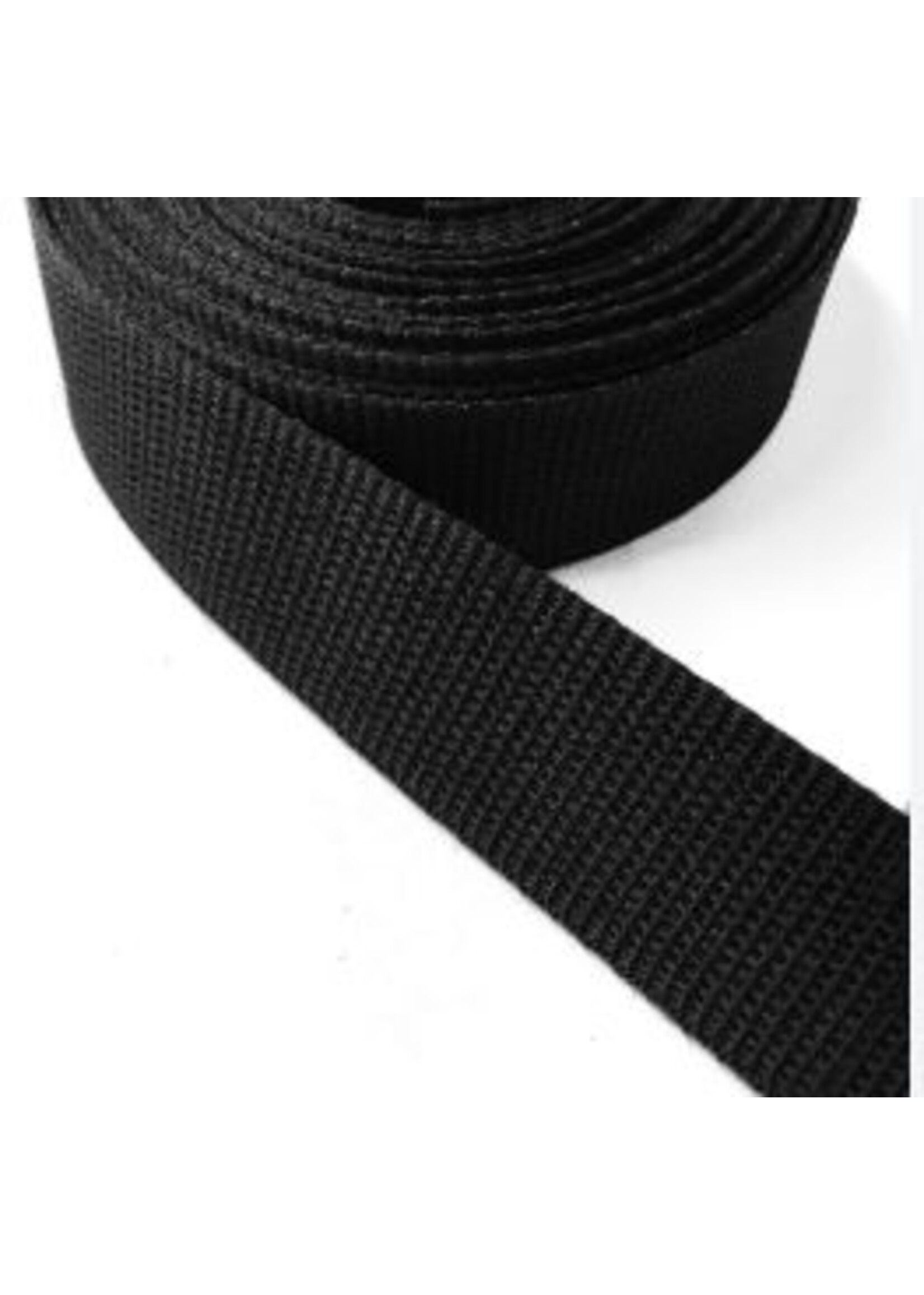 Webbing 25mm wide Black per half meter