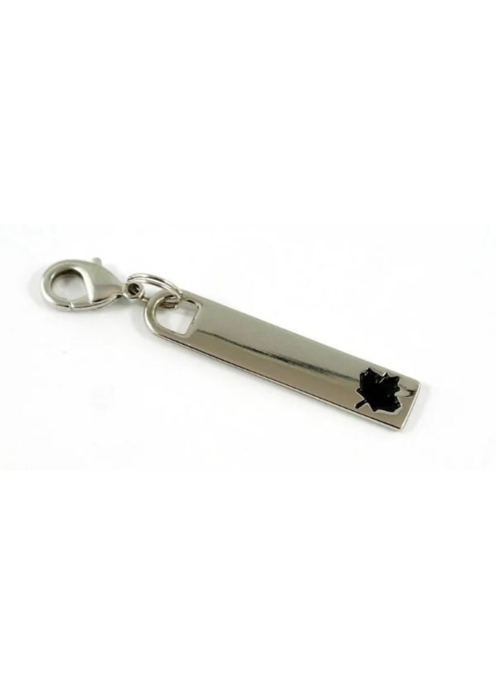 Emmaline Bags Emmaline Bags - Zipper Pull - Rectangle Drop - Maple Leaf - Nickel - 1 pack
