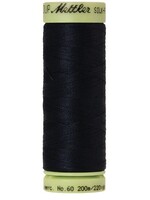 Mettler Threads Mettler Silk-Finish 60wt Solid Cotton Thread 220yd/200M #0821 Darkest Blue