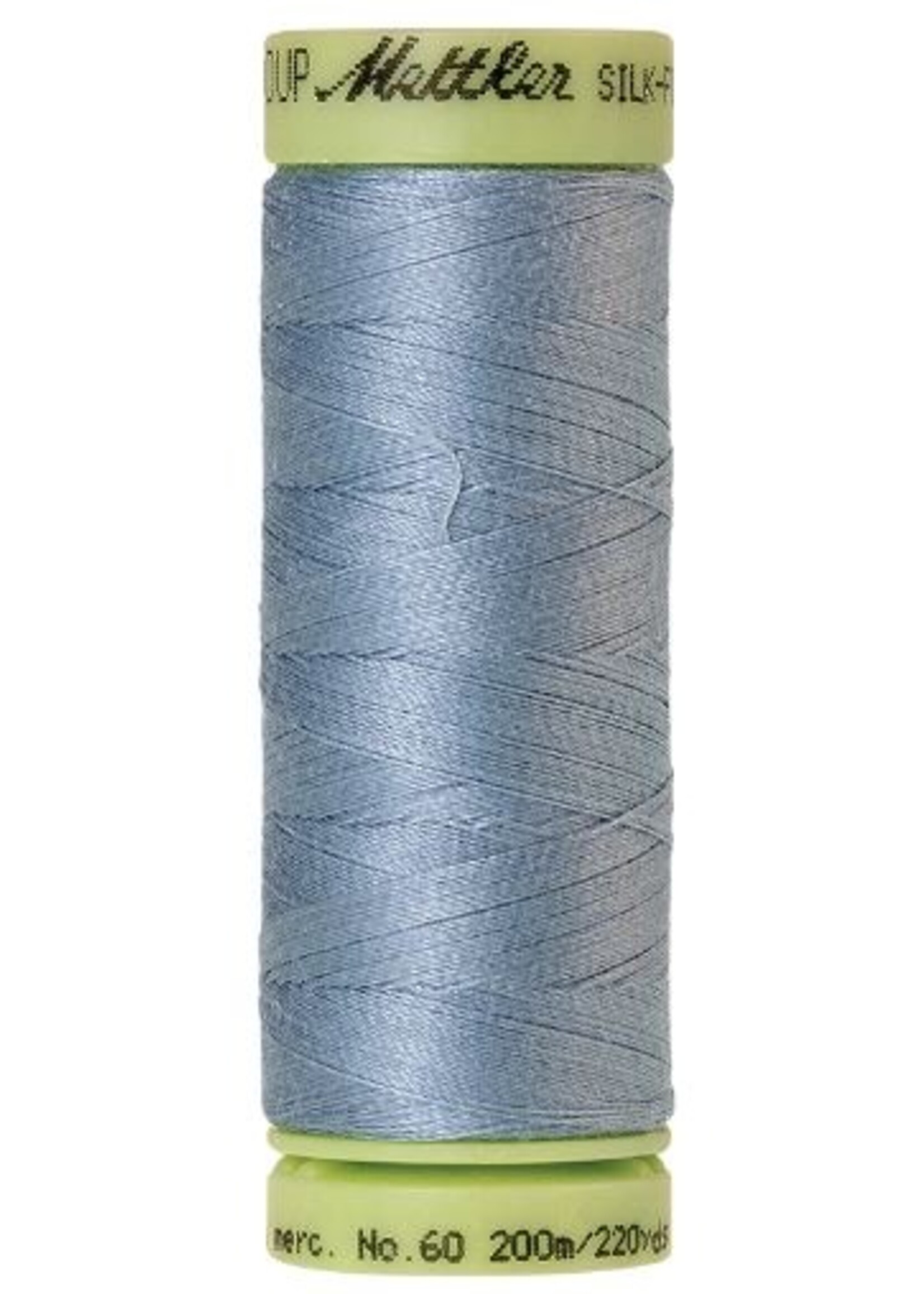 Mettler Threads Mettler Silk Finish Ctn 60wt Solid Cotton Thread 220yd  Blue Speedwell #1342