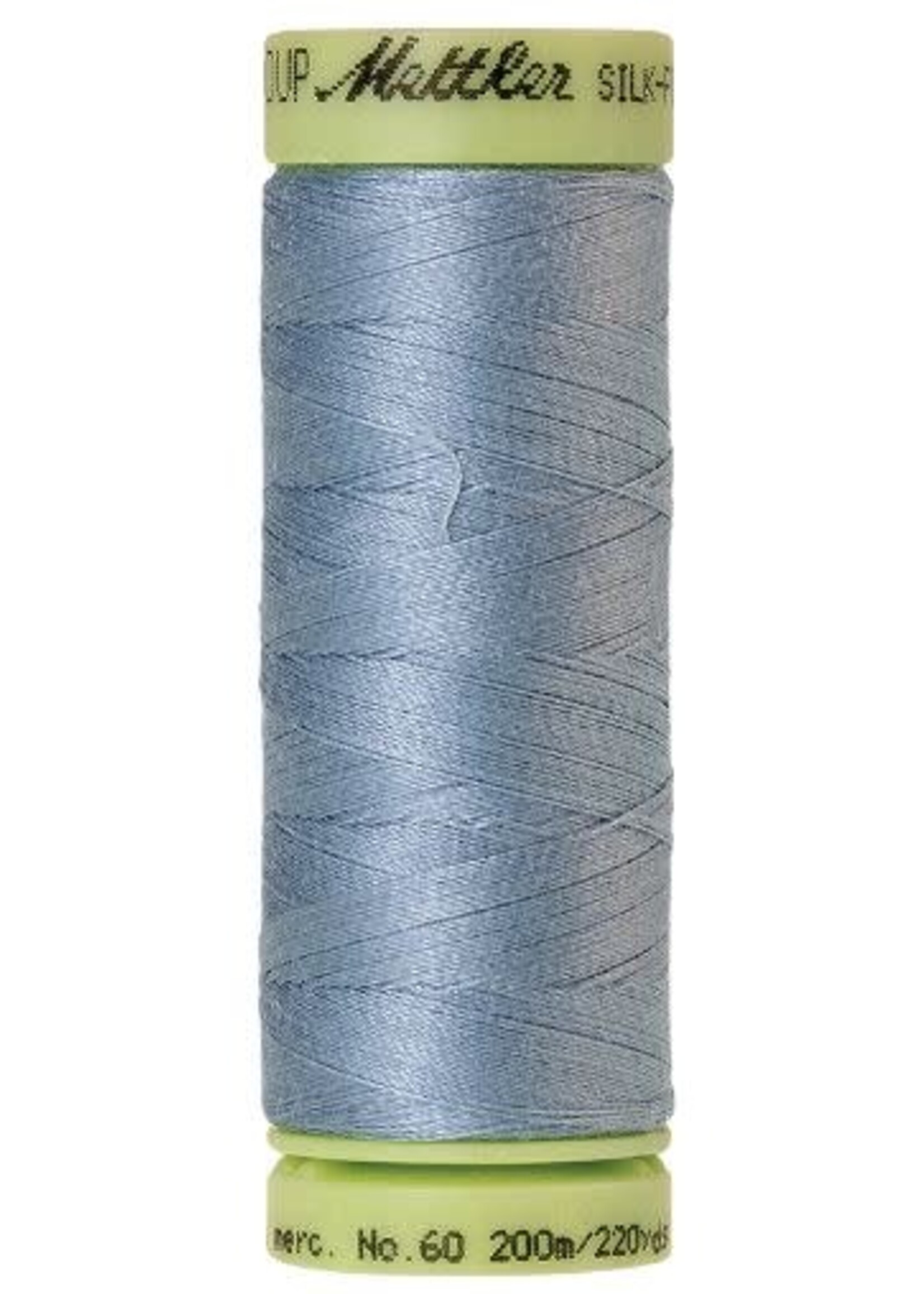 Mettler Threads Mettler Silk Finish Ctn 60wt Solid Cotton Thread 220yd  Blue Speedwell #1342