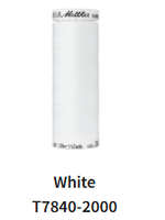 Mettler Threads Mettler –  Polyester Thread - Seraflex Stretch – 130m/142yds - White #2000