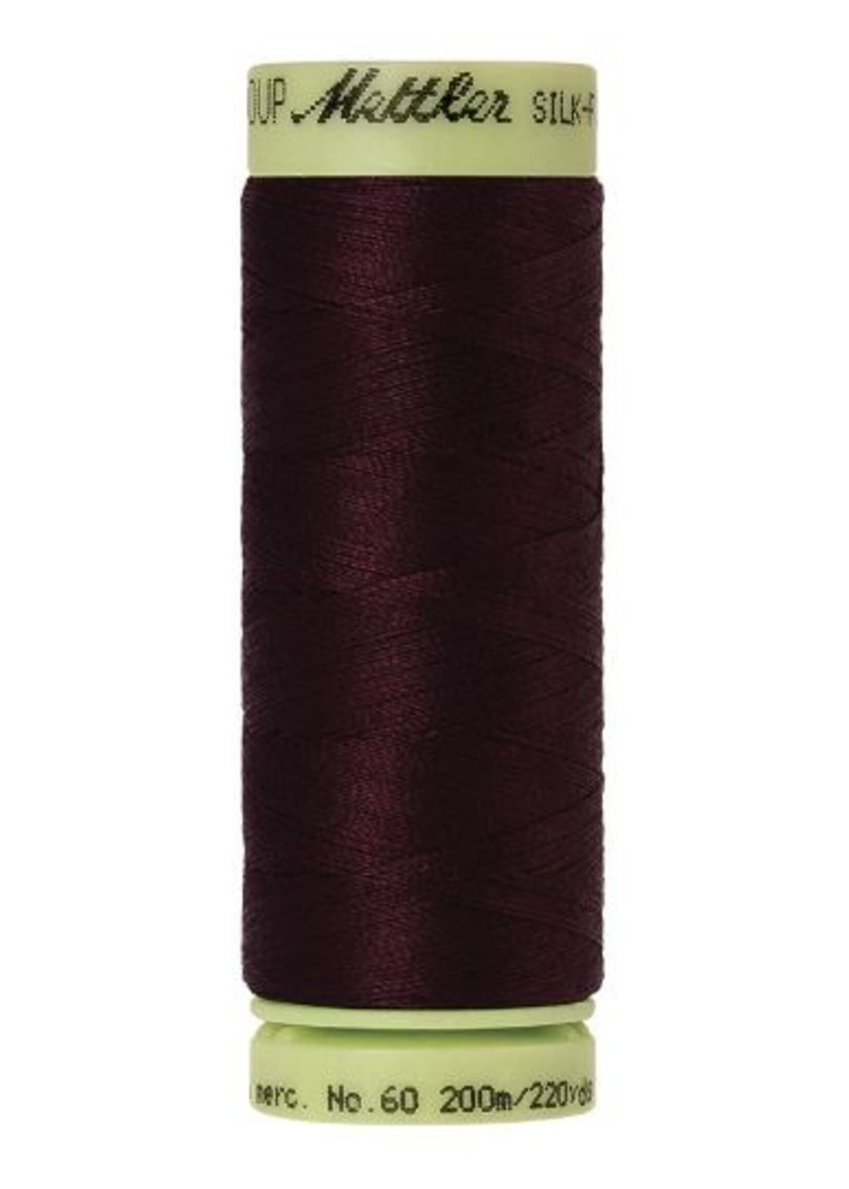 Mettler Threads Mettler Silk Finish 60wt Solid Cotton Thread 220yd/200m Beet Red #0111