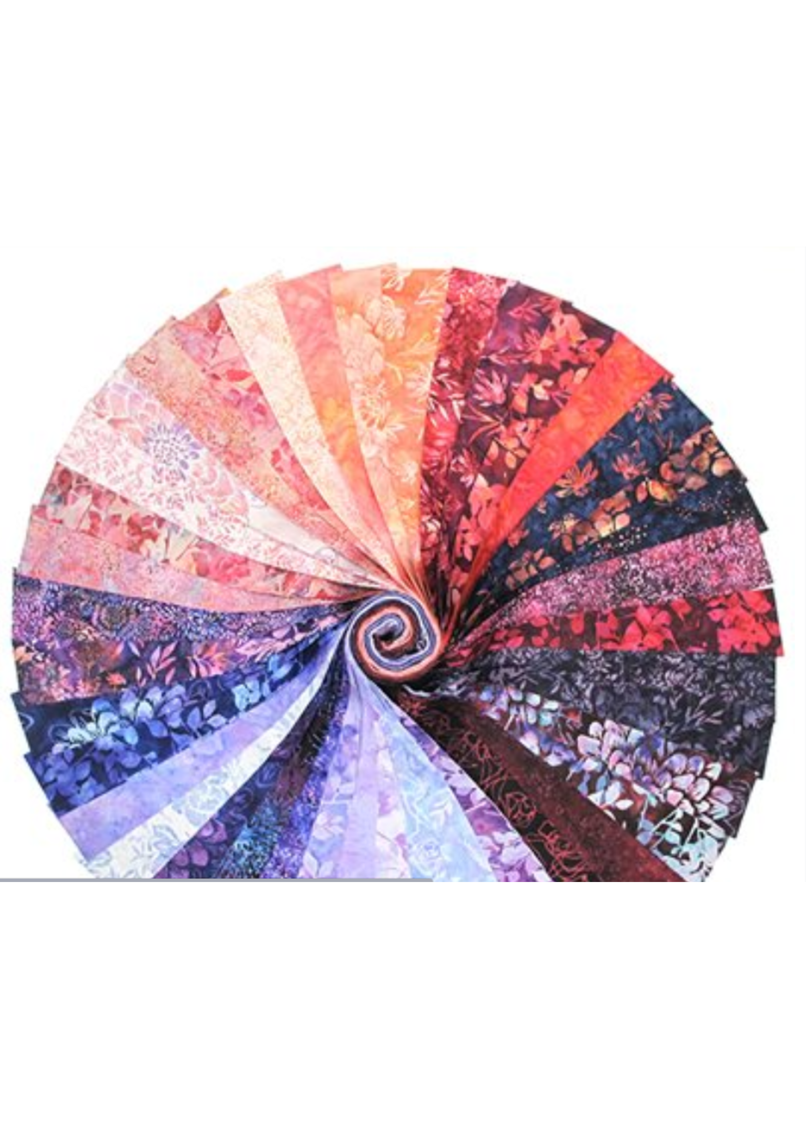 Trend Tex Bali Pop - Blooms - 2.5in/6.35cm - Jelly Roll - 40pcs