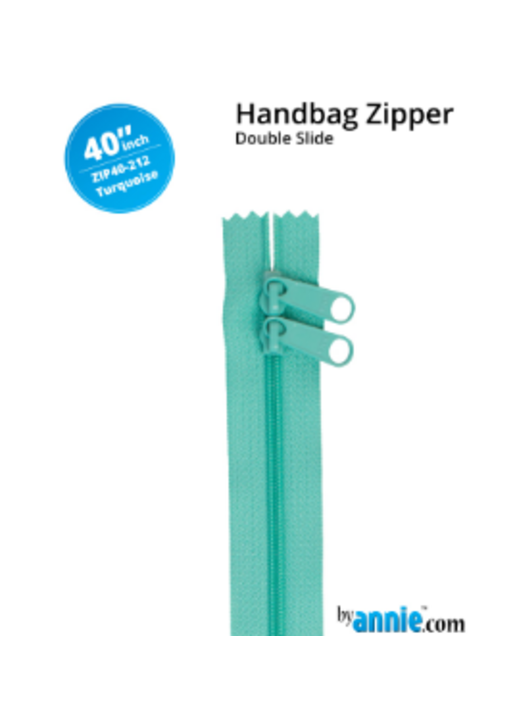 By Annie byAnnie - Handbag Zipper - Double Slide - 40in/101.6cm - Turquoise