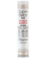 Handi Quilter Canada Super Bobs M Style Bobbins, 60WT Polyester - 655 Off White