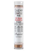 Handi Quilter Canada Super Bobs M Style Bobbins, 60WT Polyester - 618 Medium Brown