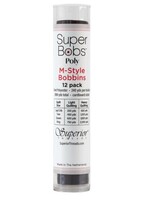 Handi Quilter Canada Super Bobs M Style Bobbins, 60WT Polyester - Dark Grey 649