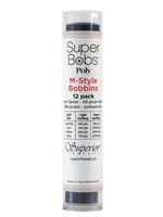 Handi Quilter Canada Super Bobs M Style Bobbins, 60WT Polyester - Dark Blue 609