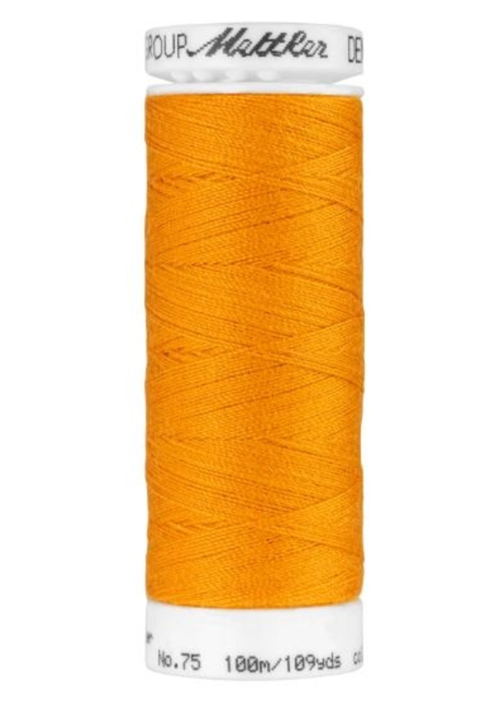 Mettler Threads Denim Orange Thread #0122 Poly Cotton Blend