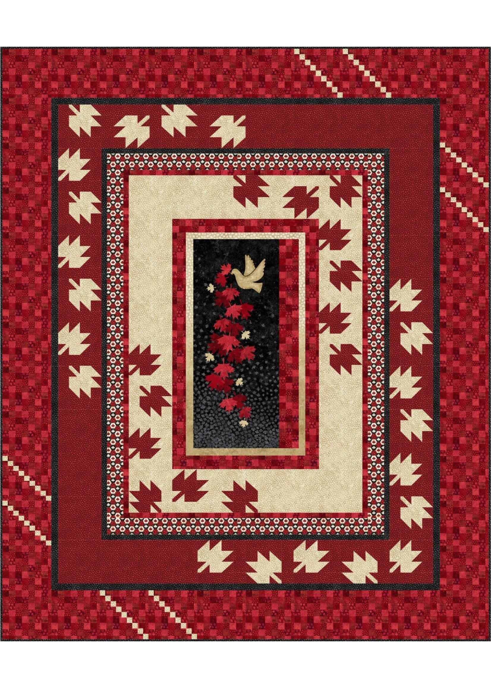 Northcott Scattered Leaves Quilt Pattern