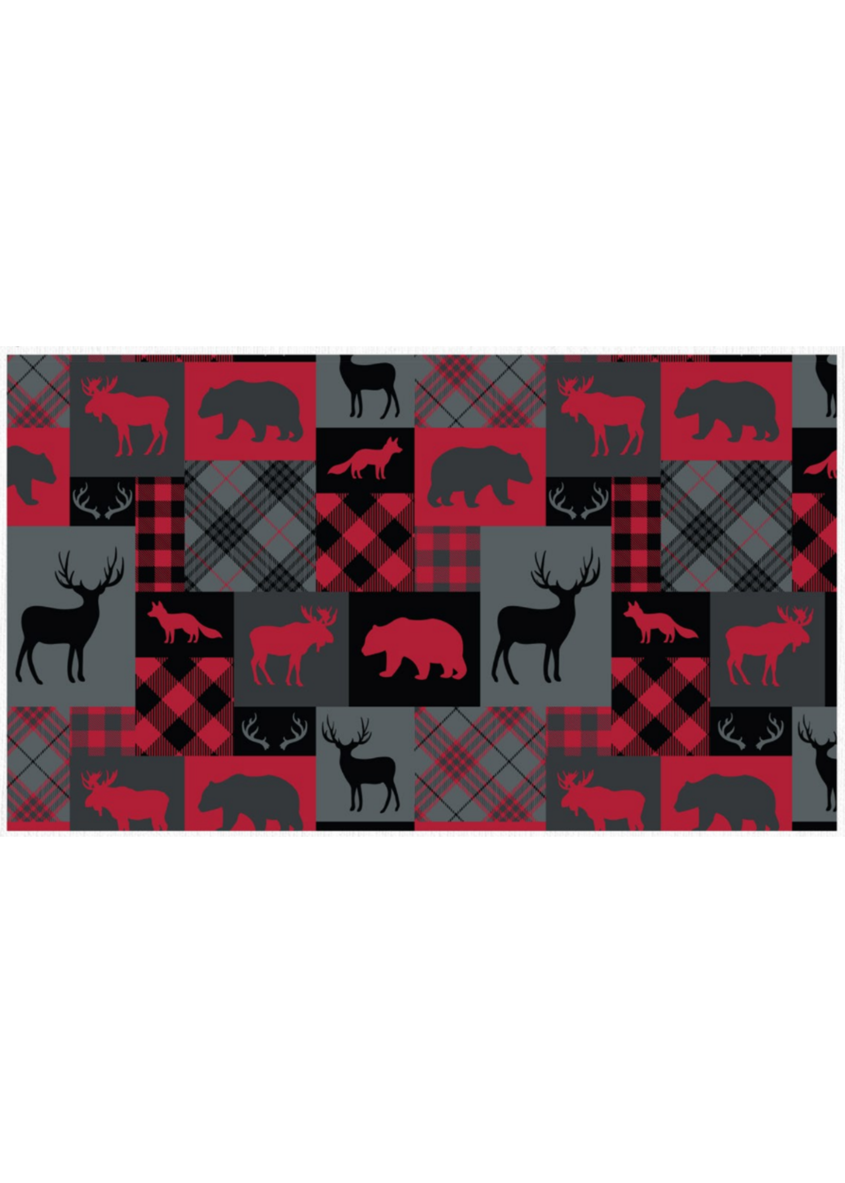 Camelot Fabrics North Of Ordinary Woodland Patchwork Fleece