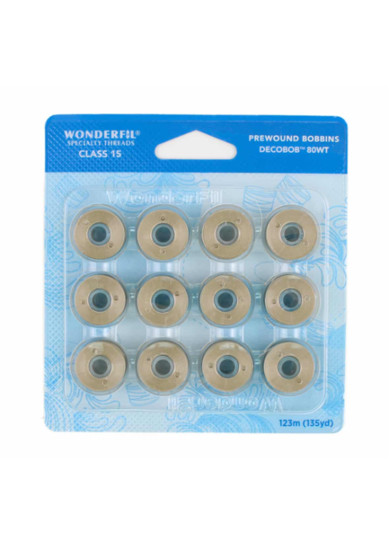 Wonderfil DecoBob Prewound Bobbins- Class 15- Taupe