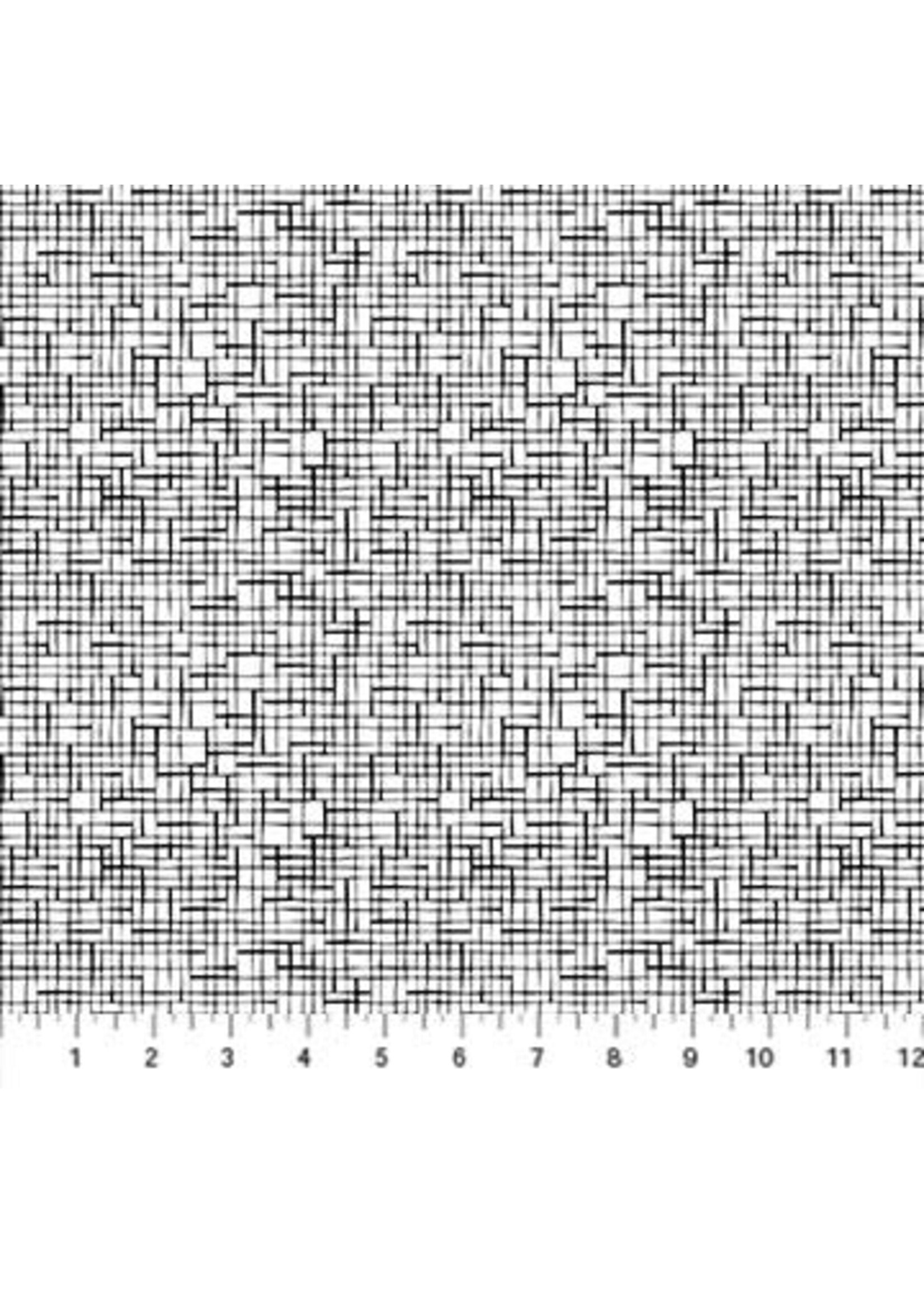 Simply Neutral Broken Weave White Black, 1 unit = 10cm/4"