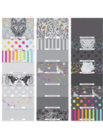 Tula Pink Tula Pink - Grey Works - 20x18in/50.8x45.72cm Squares - Fat Quarter Pack - 24 pcs