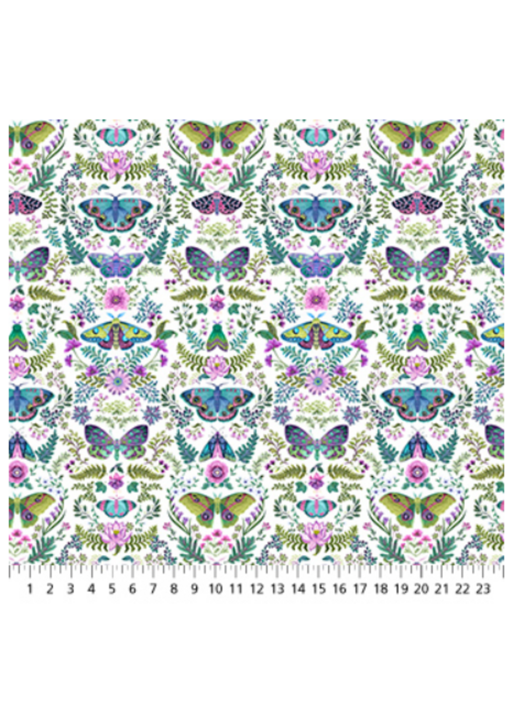 Northcott Nightshade Multi White