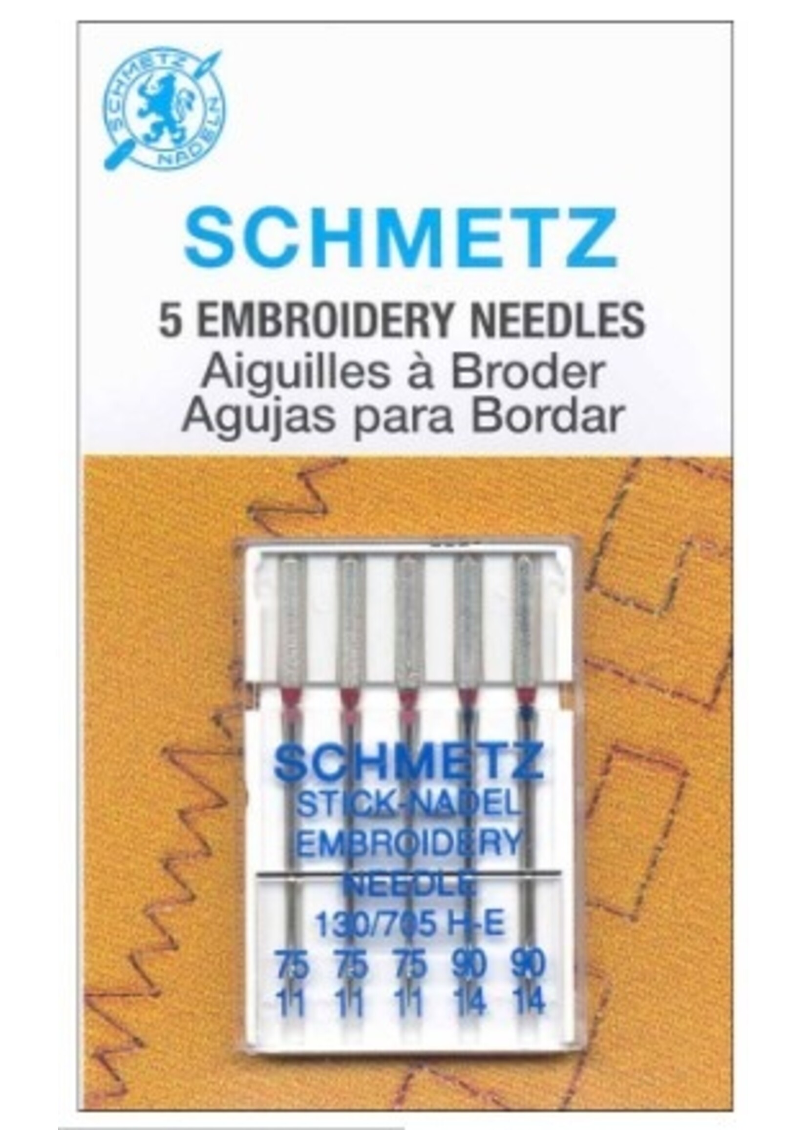 Schmetz Needles Schmetz Needles - Embroidery - Assorted (75/11 & 90/14) - 5 pack