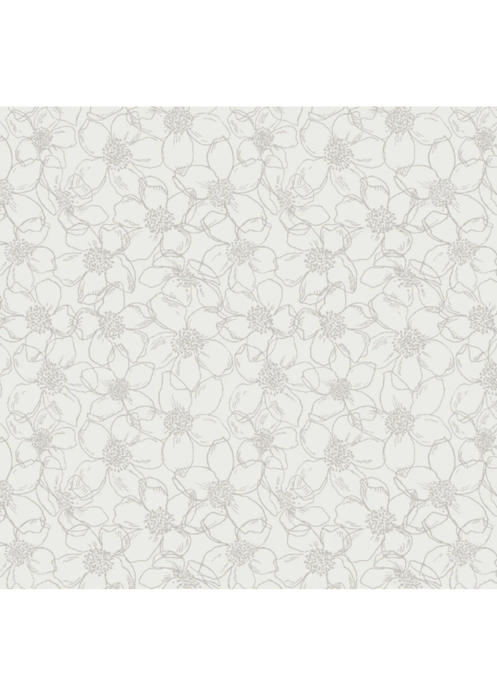 Camelot Fabrics Leopard Garden- Flower Sketch 1 unit=10cm/4"