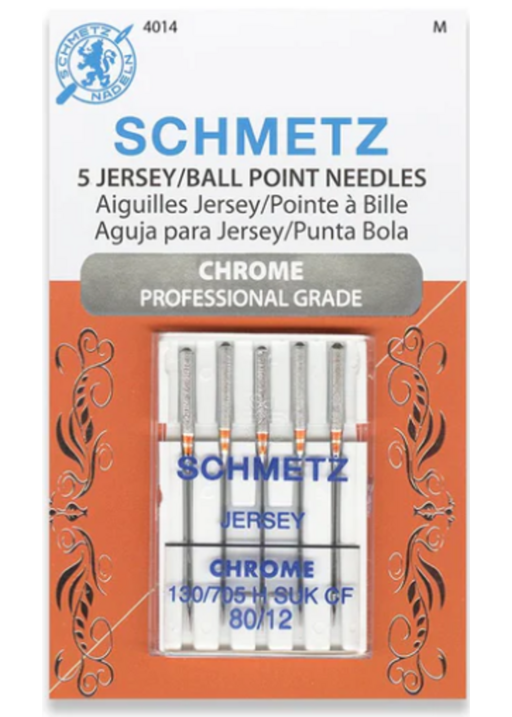Schmetz Needles Schmetz Needles - Jersey/Ball Point - 80/12 - Chrome - 5 pack