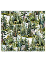 Northcott Lakeside Retreat  Green Multi   1 Unit = 10 cm = 4 inches