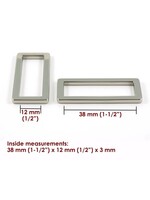 Emmaline Bags Flat Rectangle Rings 1 1/2" (4pack)-Nickel