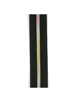 Emmaline Bags Emmaline Zipper tape-Black/Rainbow-Size 3- 3 yards