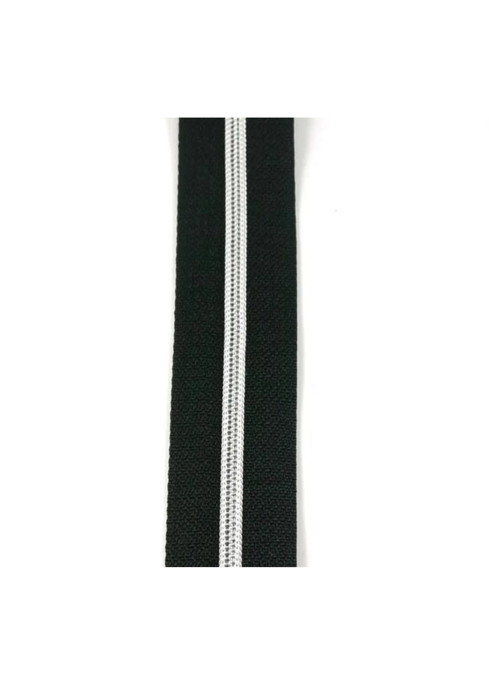 Emmaline Bags #3 Emmaline Zippers-by-the-Yard 3yds Black Silver Teeth