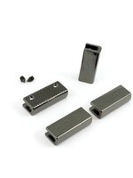 Emmaline Bags Strap End Caps Rectangle (1" wide) Gunmetal 4 Pack