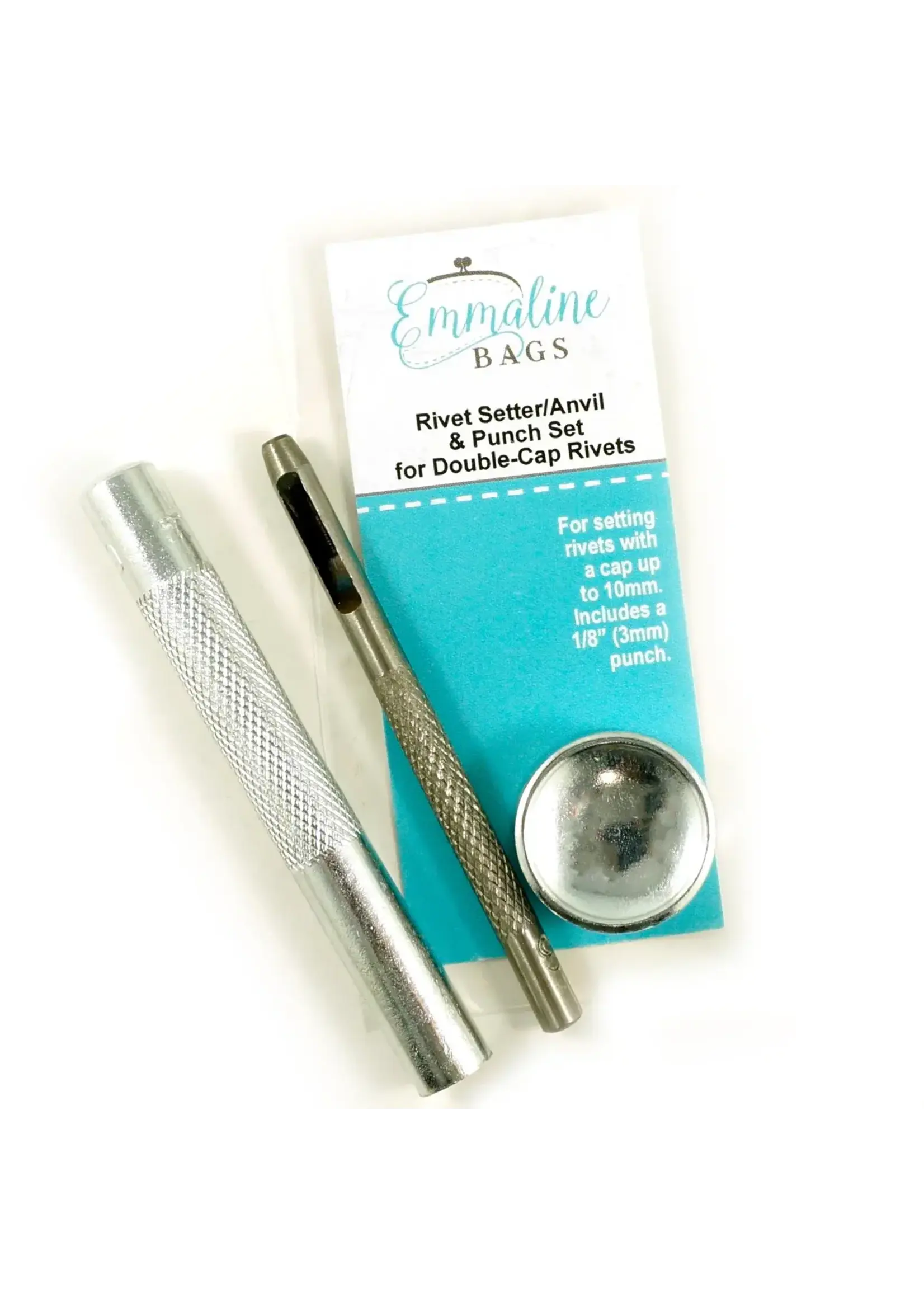 Emmaline Bags Emmaline Bags - Rivet Setter/Anvil & Punch Set - for Double-Cap Rivets - 3 pcs