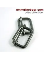 Emmaline Bags Emmaline Bags - Adjustable Sliders - 1in/25mm - Gunmetal - 2 pack