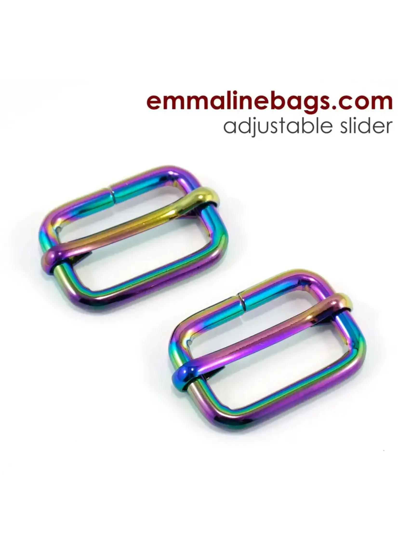 Emmaline Bags Emmaline Bags - Adjustable Sliders - 1in/25mm - Rainbow - 2 pack
