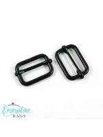 Emmaline Bags Emmaline Bags- Adjustable Slider 1" - Matte Black (2 Pack)