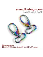 Emmaline Bags Emmaline Bags - Swivel Snap Hook - 1in/25mm - Rainbow - 2 pack