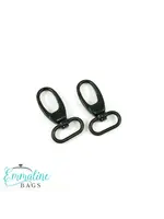 Emmaline Bags Emmaline Bags - Swivel Snap Hook - 1in/25mm - Matte Black - 2 pack
