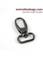 Emmaline Bags Emmaline Bags - Swivel Snap Hook - 1in/25mm - Gunmetal - 2 pack